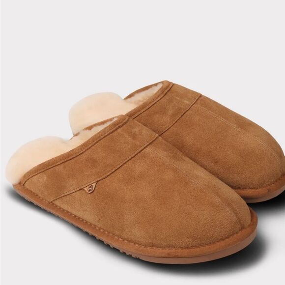 LaMo Edward Scuff Premium Suede Slipper- Chestnut - Picture 1 of 13